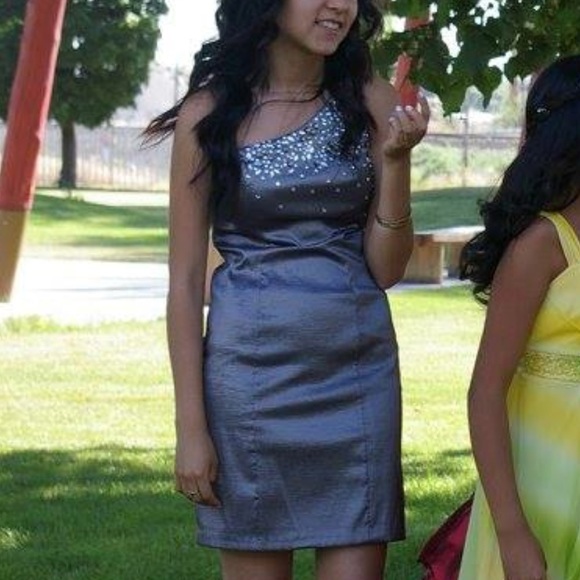 Metallic Grey Dress - Picture 2 of 2